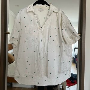Button up madewell shirt with cactus details